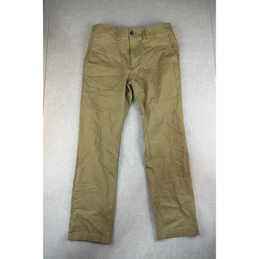 Goodfellow Pants Mens 32 Khaki The Every Wear Chino Slim Fit‎ Mid Rise Stretch